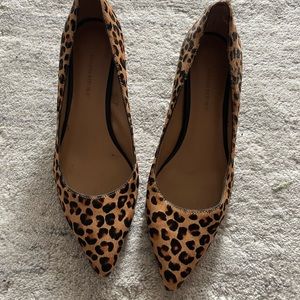 Banana Republic Calf Hair Leopard Heels sz 8